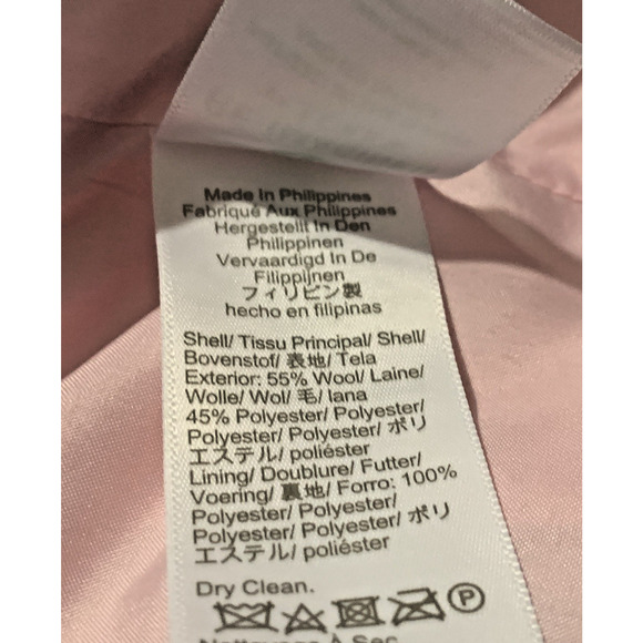 J Crew Houndstooth Blazer Pink Career Jacket Business Casual Wool Blend Womens 0 - Picture 8 of 9